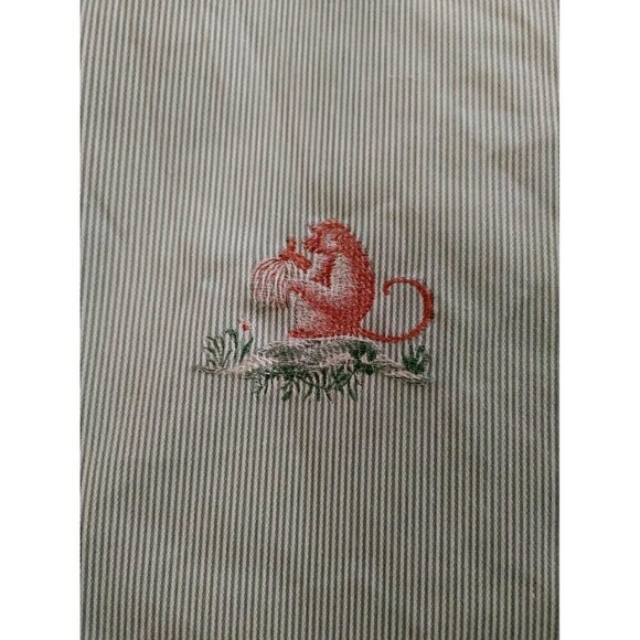 Custom Bed Coverlets with Embroidered  Animals in Pistachio/Yellow 52 x 49 - Picture 6 of 10